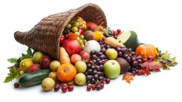A cornucopia of fruits and vegetables photo