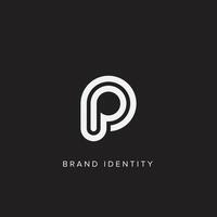 Modern Letter P Logo Design. Initial Elements. vector