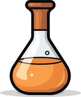 Science flask used for experiments in laboratory setting vector