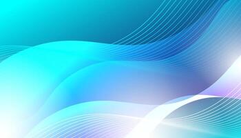 Abstract Wave Pattern in Blue and Aqua vector