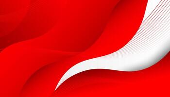 Abstract Red Waves Graphic Design vector