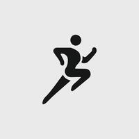 Minimal running logo vector