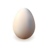 Chicken egg, realistic 3d . illustration on white background vector