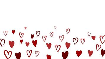 Adorable hand-drawn heart pattern background vector