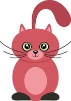 Cute and funny cat isolated vector
