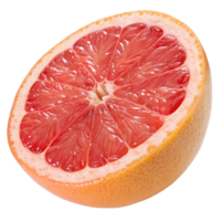 Section of ripe grapefruit citrus fruit isolated on the transparent background png