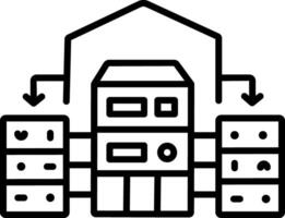 Information repository icon in linear style vector