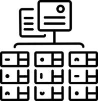 A linear icon of file system vector