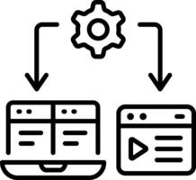 Data backup icon in linear style vector