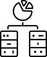 Data analysis icon in line style vector