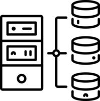 Database engine icon in linear style vector