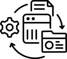 File recovery icon in linear style vector