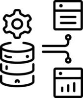 Data arrangement icon in linear style vector
