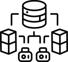 Information storage icon in linear style vector