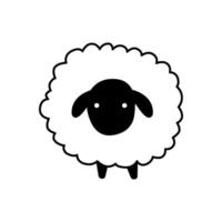 Sheep cartoon. Sheep logo, icon. Sheep design isolated on white background vector