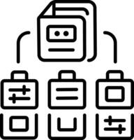 A line style icon of data optimization vector