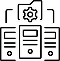 A line style icon of storage optimization vector