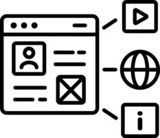 User interface icon in linear style vector