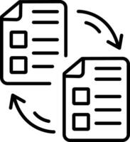 A line style icon of file exchange vector