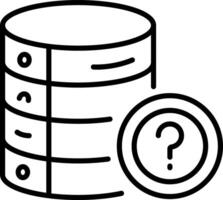 Database query icon in linear style vector