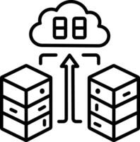 Scalable storage icon in line style vector