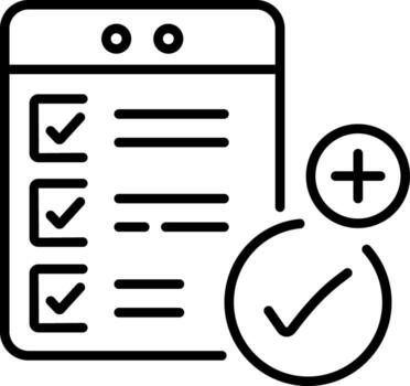 Syntax check icon in linear style vector
