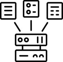 A line style icon of storage area vector