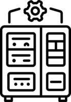A line style icon storage management vector