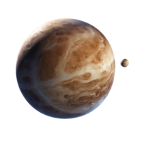 A realistic planet illustration with intricate surface details, presented with a transparent background for seamless integration. png