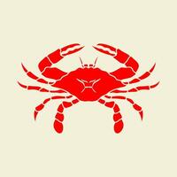 Red crab logo icon design illustration vector