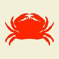red crab, digital art illustration vector