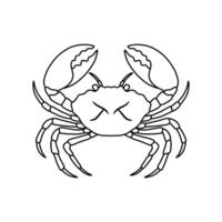 Crab Icon Flat Graphic Design vector