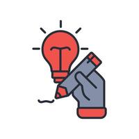 creativity icon. .Editable stroke.linear style sign for use web design,logo.Symbol illustration. vector