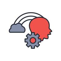 Imagination icon. .Editable stroke.linear style sign for use web design,logo.Symbol illustration. vector