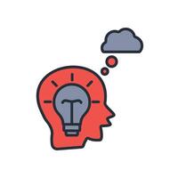 inspiration icon. .Editable stroke.linear style sign for use web design,logo.Symbol illustration. vector