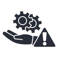 Risk management icon. .Editable stroke.linear style sign for use web design,logo.Symbol illustration. vector