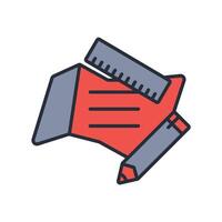 drafting icon. .Editable stroke.linear style sign for use web design,logo.Symbol illustration. vector