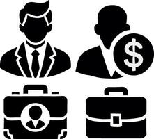 Business profile and CV set icons for resumes and recruitment processes vector