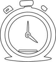 table clock line art vector
