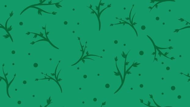 abstract green branch seamless pattern background vector