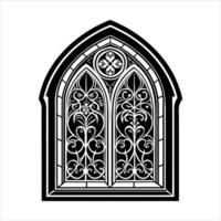 Gothic Lancet Window vector
