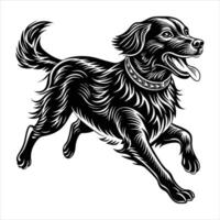 Nova Scotia Duck Tolling Retrieve Playful silhouette vector