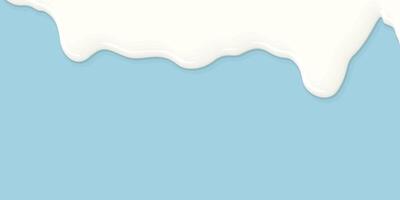 Fresh milk pouring on light blue background graphic illustration. Daily products concept minimalist style with blank space template. vector