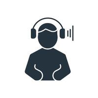 Active Listening icons symbol elements for infographic web vector
