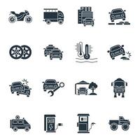 Automotive icon set . Automotive pack elements for infographic web. with trend color vector