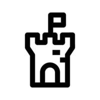Castle Icon. Line Art Style Design Isolated On Background vector