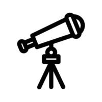 telescope icon. Thin line telescope icon from education and science collection. Outline isolated on background. Editable telescope symbol can be used web and mobile vector