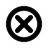 Cross icon flat design, cancel symbol. vector