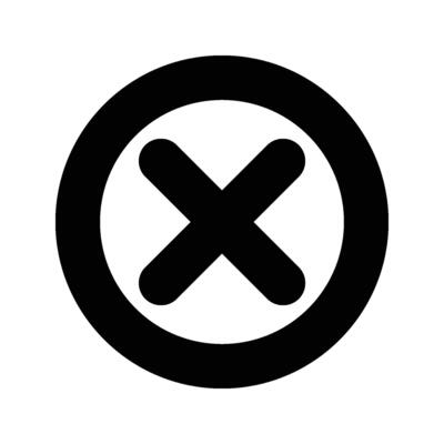Cross icon flat design, cancel symbol.