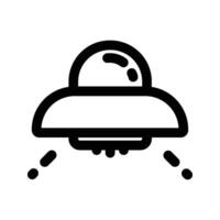 The icon of UFO. Simple flat icon illustration of UFO for a website or mobile application on background vector
